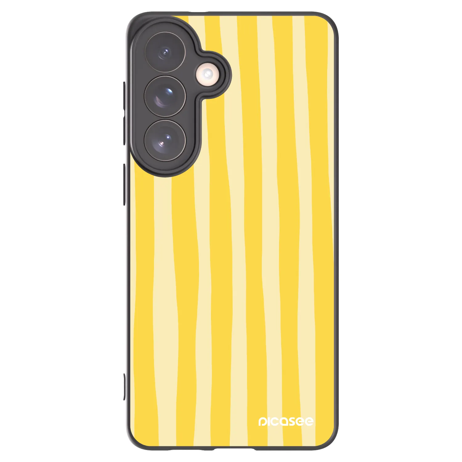 Picasee crna silikonska maskica za Samsung Galaxy S26+ - Lines lemon