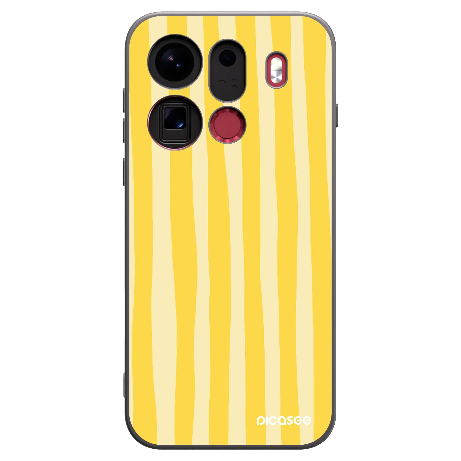 Picasee crna silikonska maskica za OPPO Find X9 Pro - Lines lemon