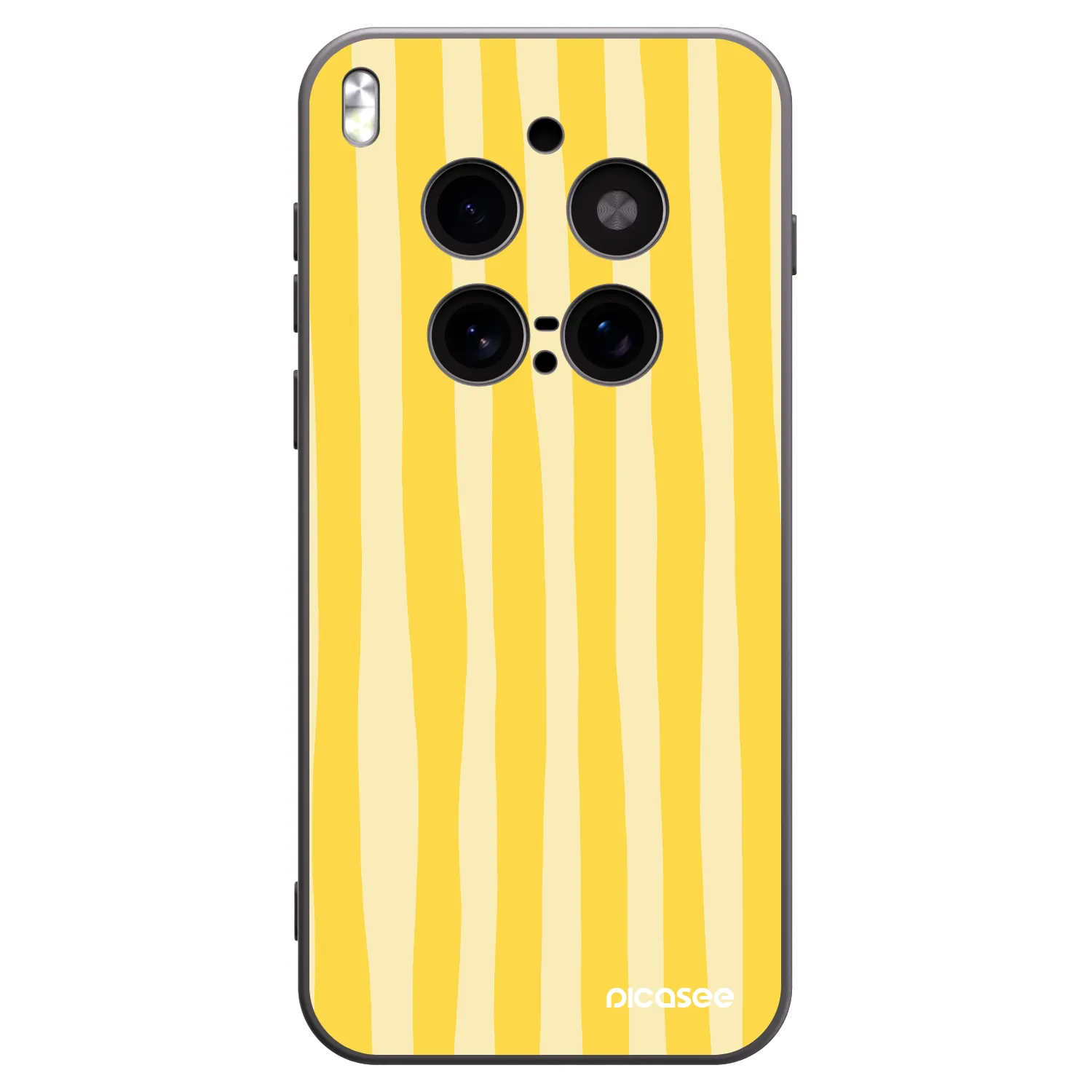 Picasee crna silikonska maskica za Vivo X300 Pro - Lines lemon