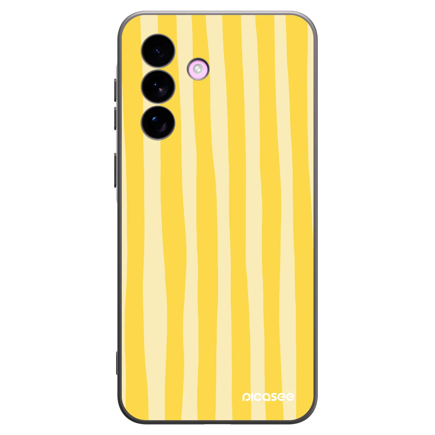 Picasee crna silikonska maskica za Samsung Galaxy A57 5G - Lines lemon