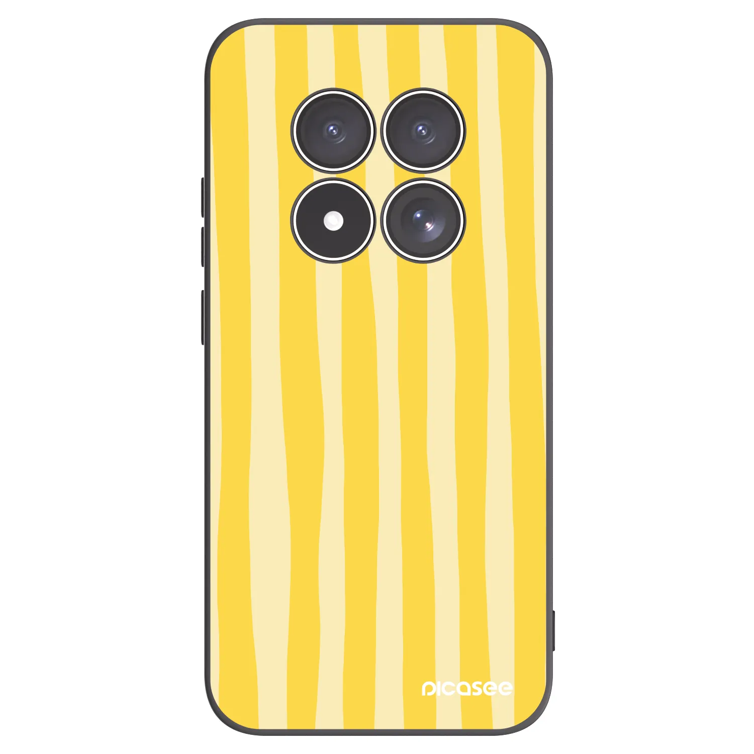 Picasee crna silikonska maskica za Xiaomi Redmi Note 15 Pro 5G - Lines lemon