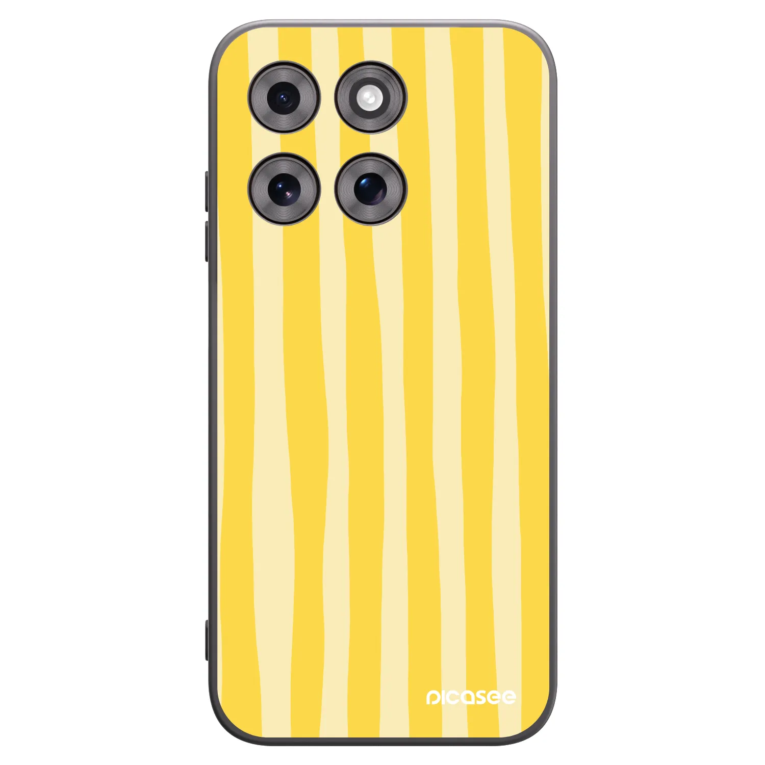 Picasee crna silikonska maskica za Motorola Moto G77 - Lines lemon