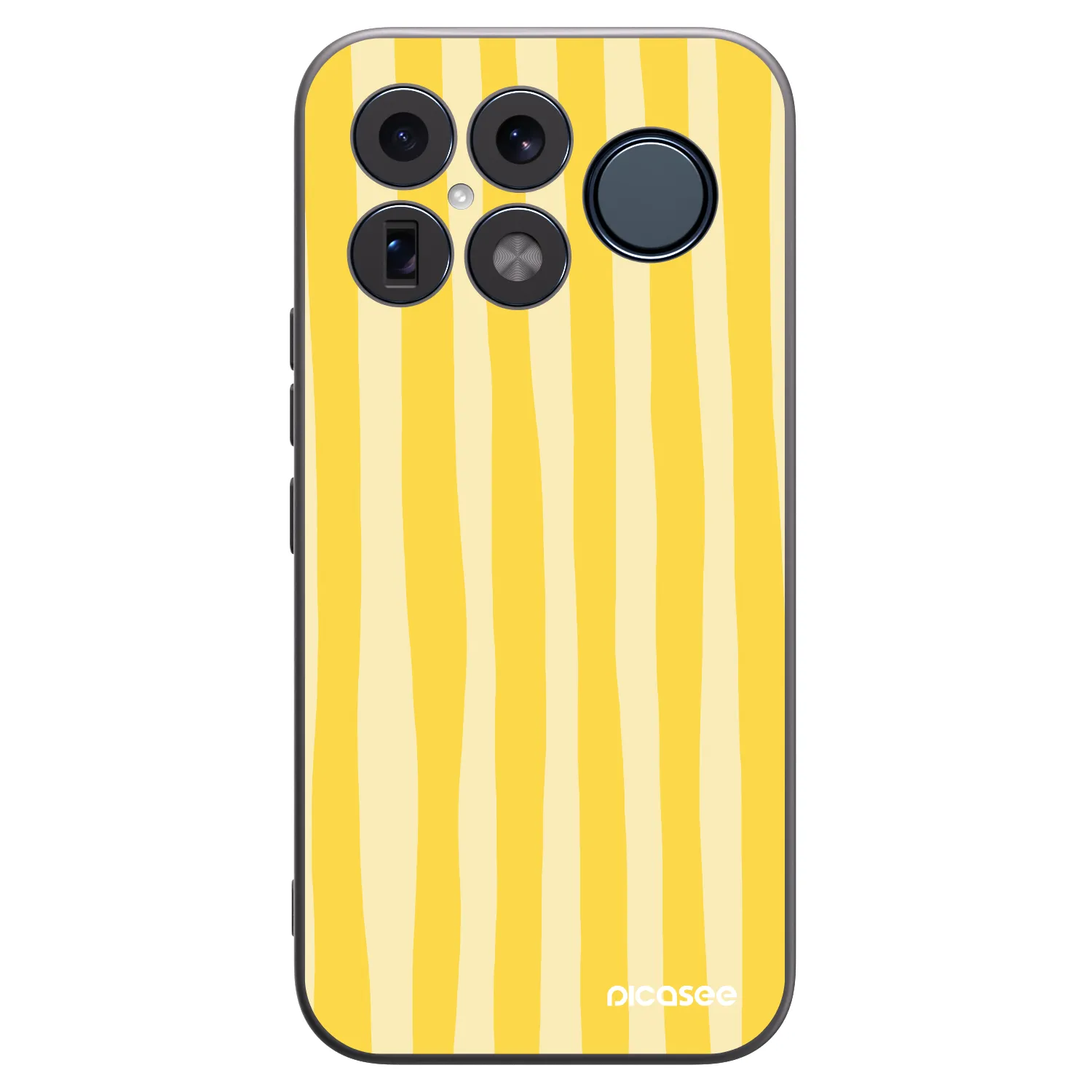 Picasee crna silikonska maskica za Xiaomi Poco F8 Ultra - Lines lemon