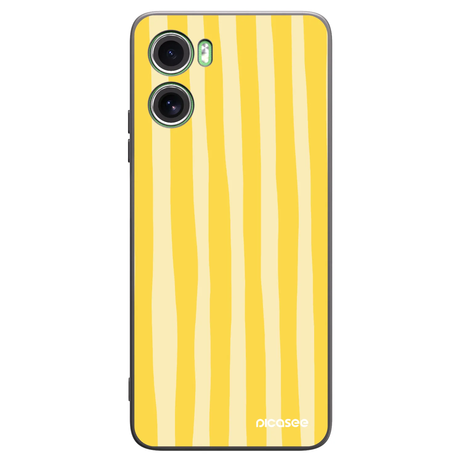 Picasee crna silikonska maskica za Motorola Moto G06 - Lines lemon