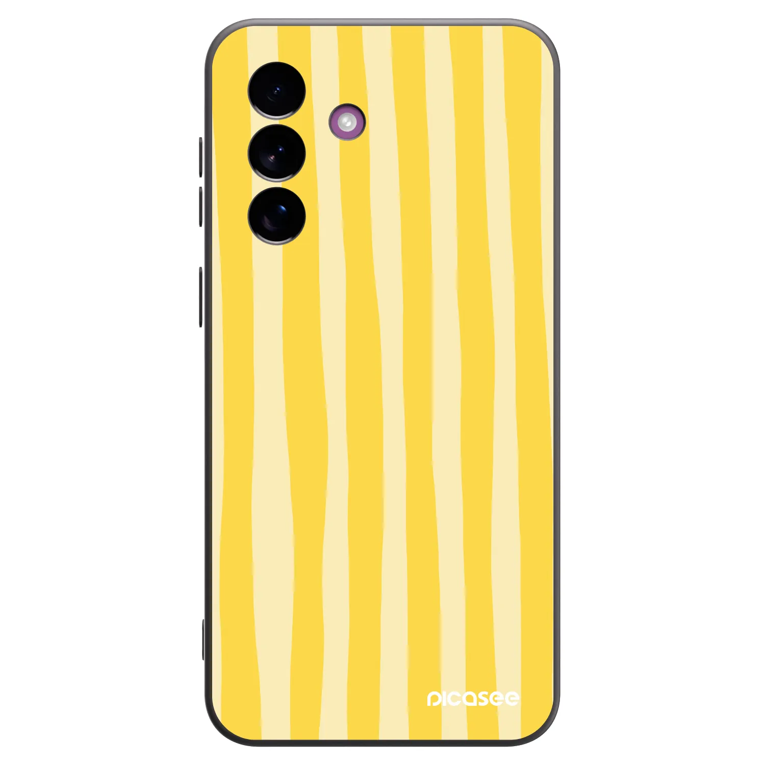Picasee crna silikonska maskica za Samsung Galaxy A37 - Lines lemon