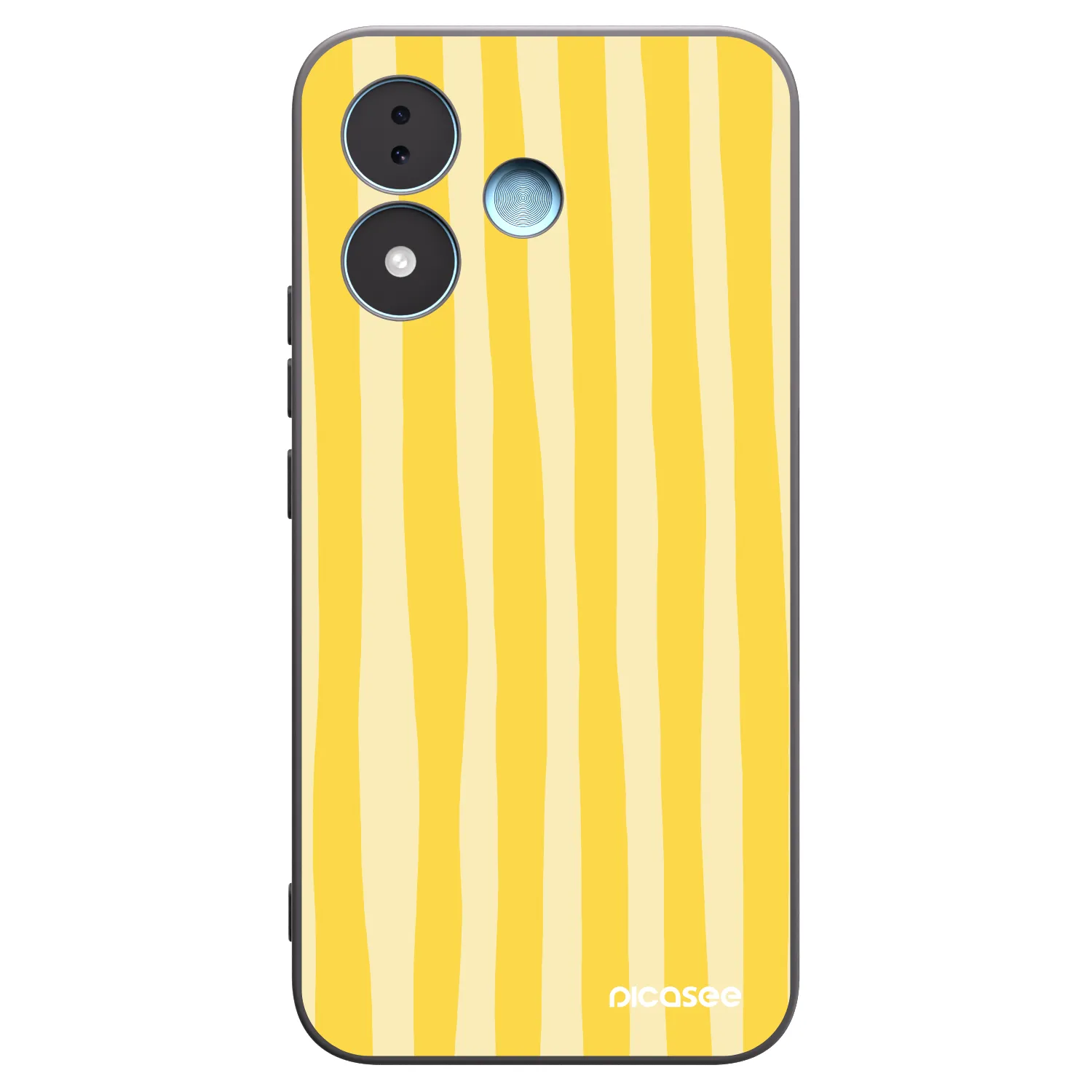 Picasee crna silikonska maskica za Xiaomi Redmi Note 17 5G - Lines lemon