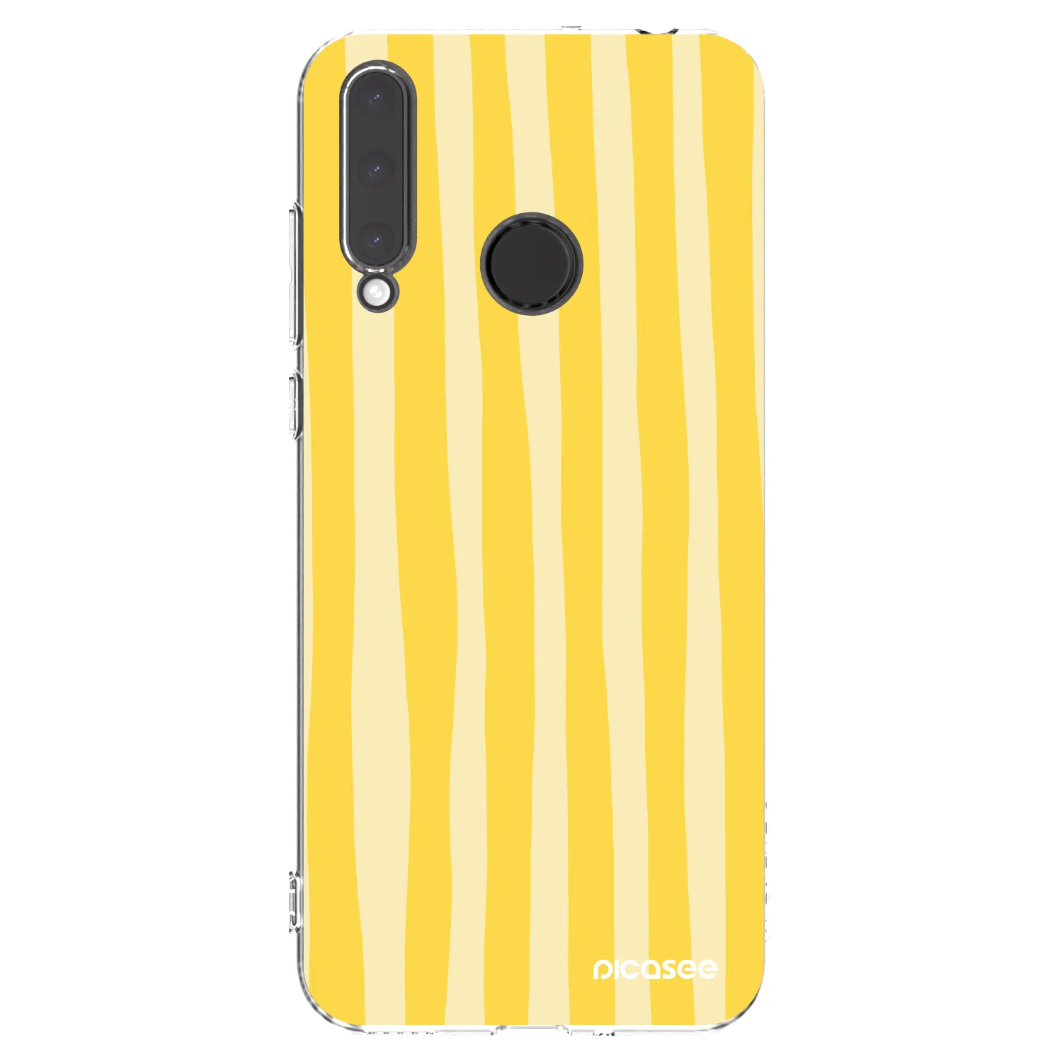 Picasee silikonska prozirna maskica za Honor 20 Lite - Lines lemon