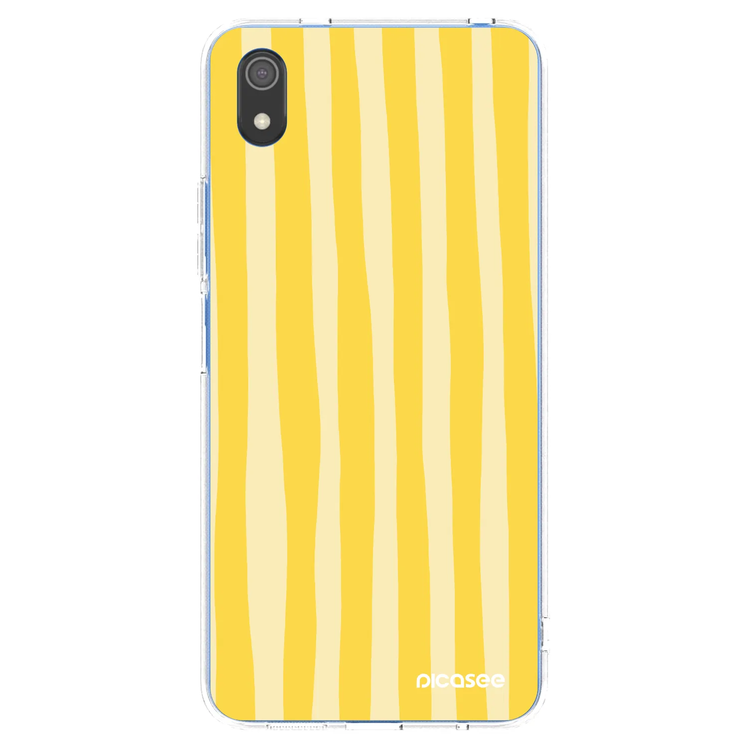 Picasee silikonska prozirna maskica za Xiaomi Redmi 7A - Lines lemon