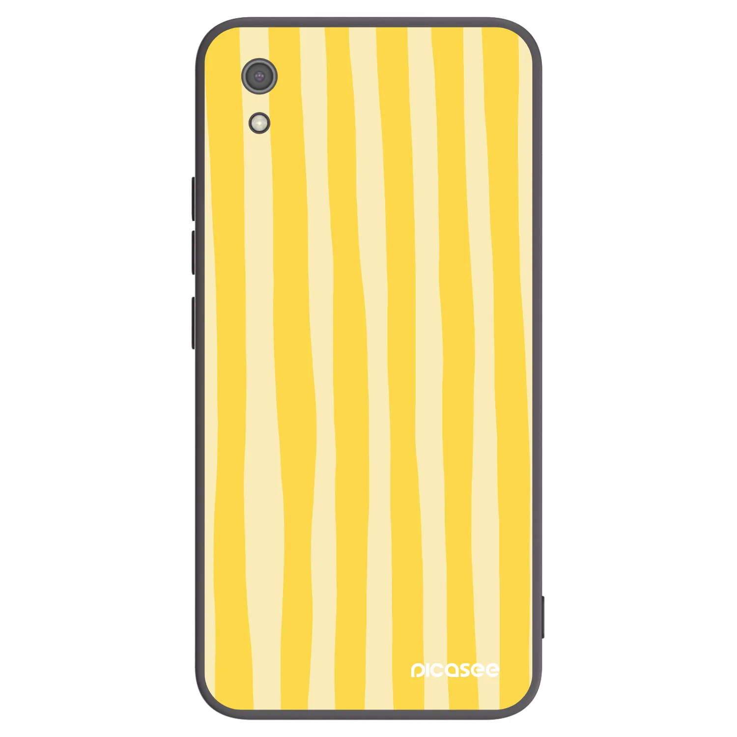 Picasee crna silikonska maskica za Xiaomi Redmi 7A - Lines lemon