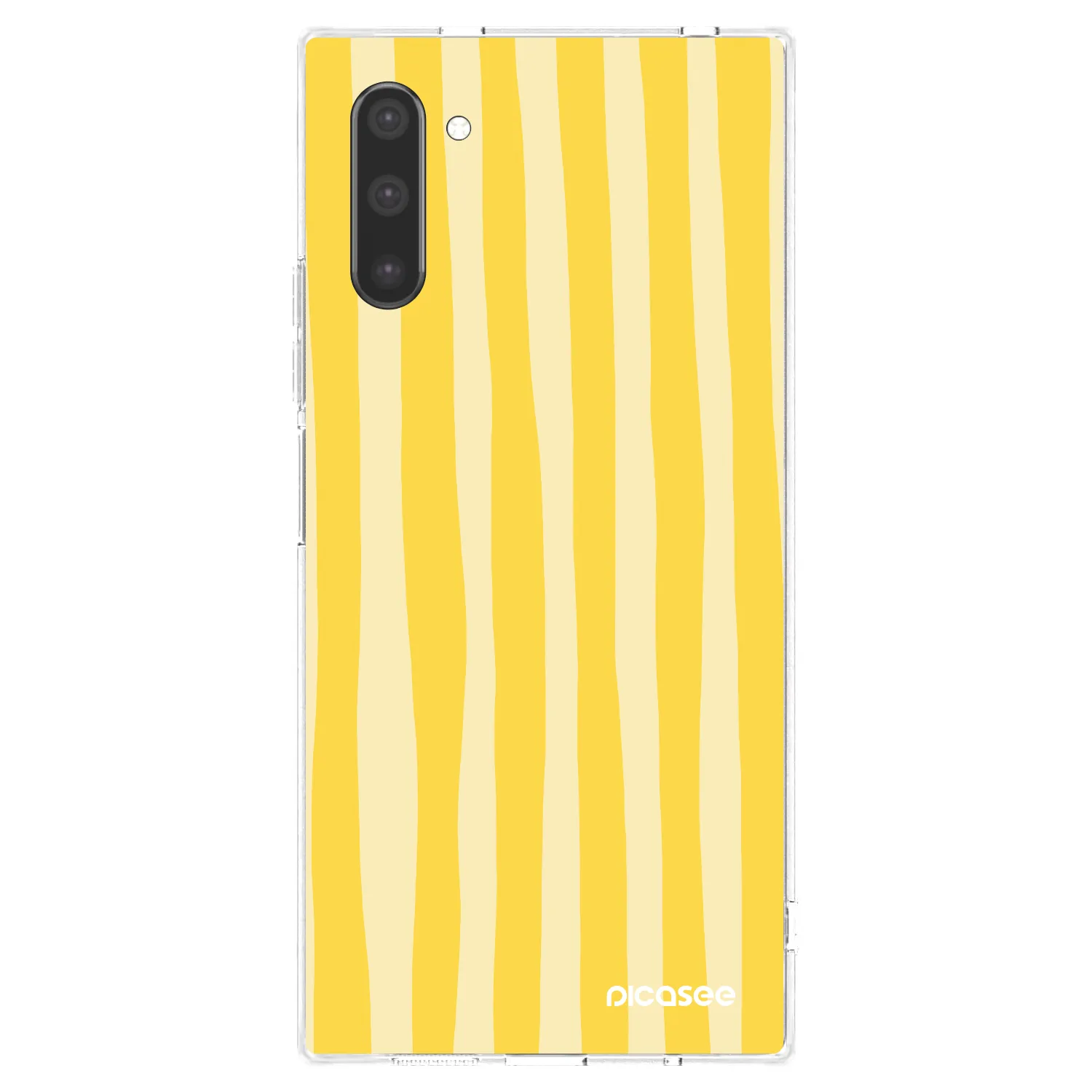 Picasee silikonska prozirna maskica za Samsung Galaxy Note 10 N970F - Lines lemon