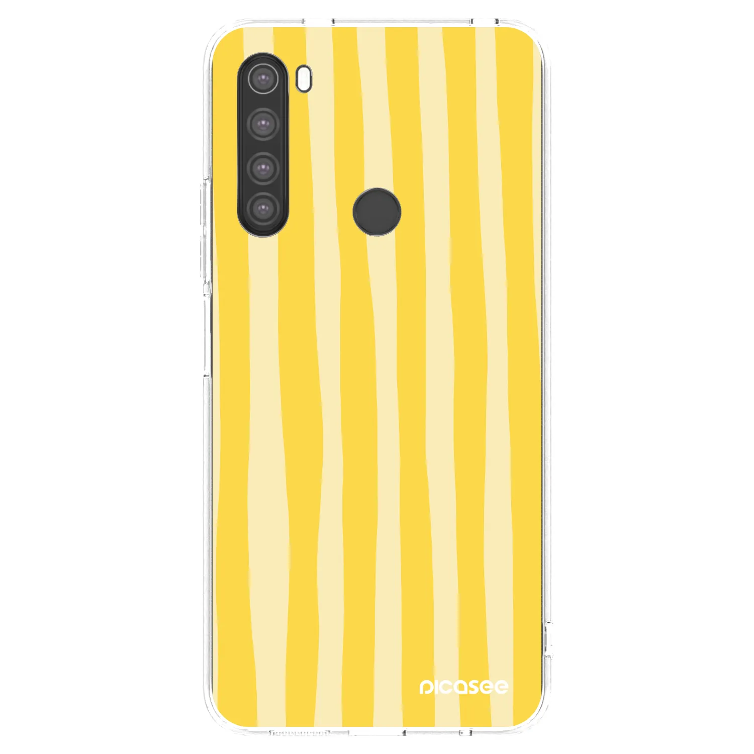 Picasee silikonska prozirna maskica za Xiaomi Redmi Note 8 - Lines lemon