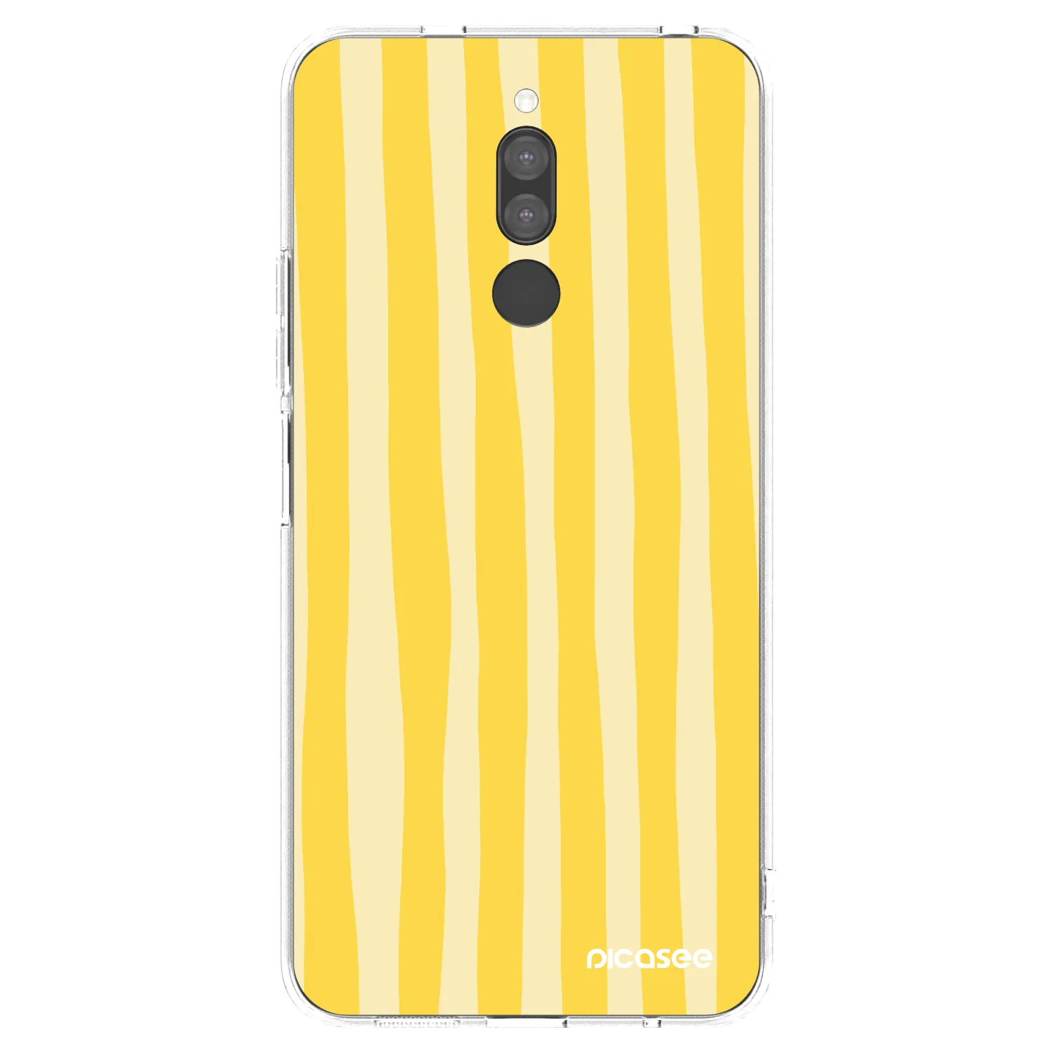 Picasee silikonska prozirna maskica za Xiaomi Redmi 8 - Lines lemon