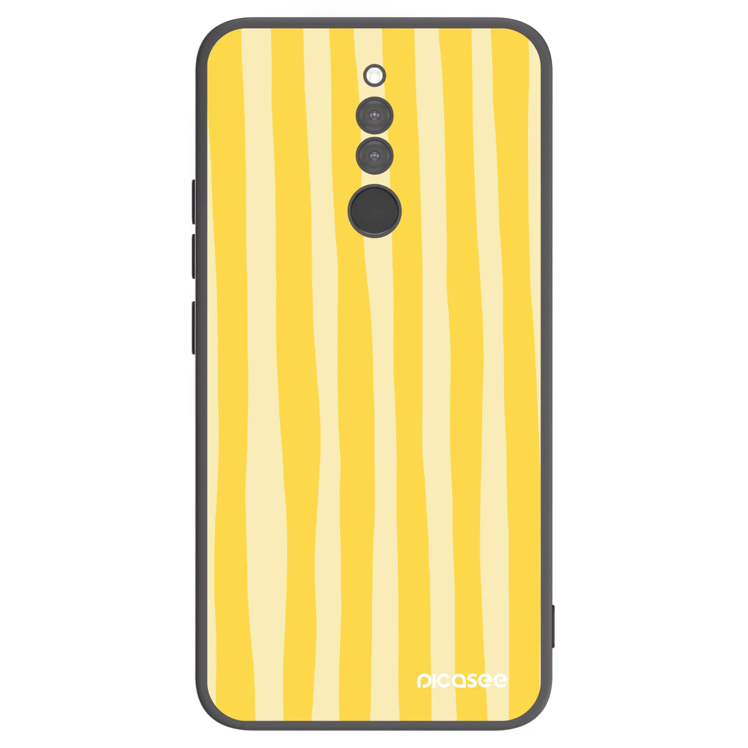 Picasee crna silikonska maskica za Xiaomi Redmi 8 - Lines lemon