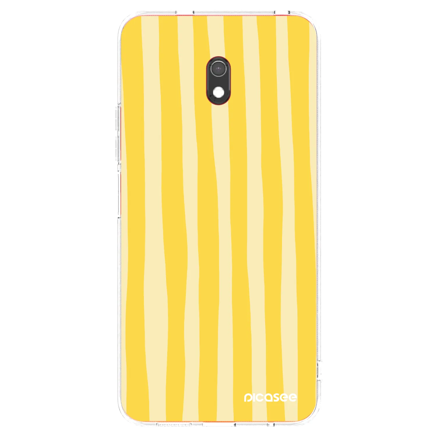 Picasee silikonska prozirna maskica za Xiaomi Redmi 8A - Lines lemon