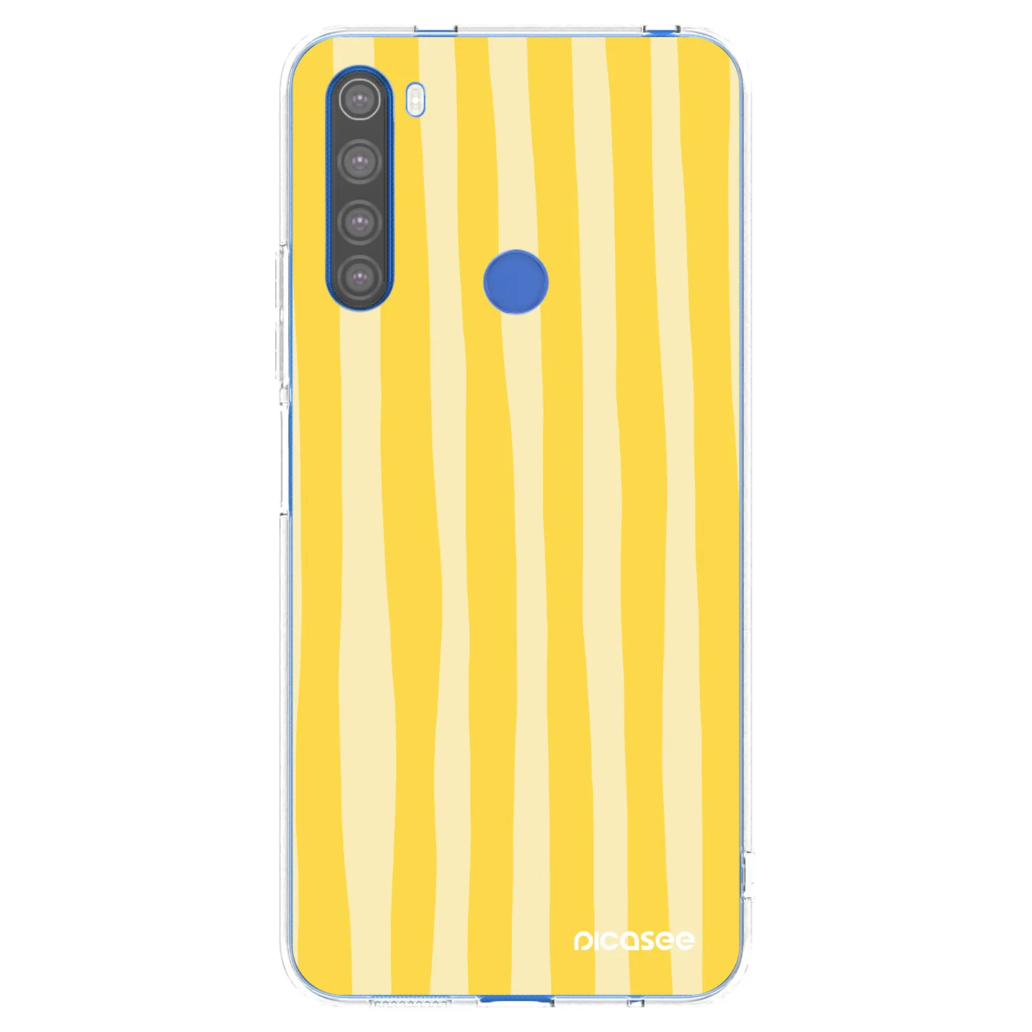 Picasee silikonska prozirna maskica za Xiaomi Redmi Note 8T - Lines lemon