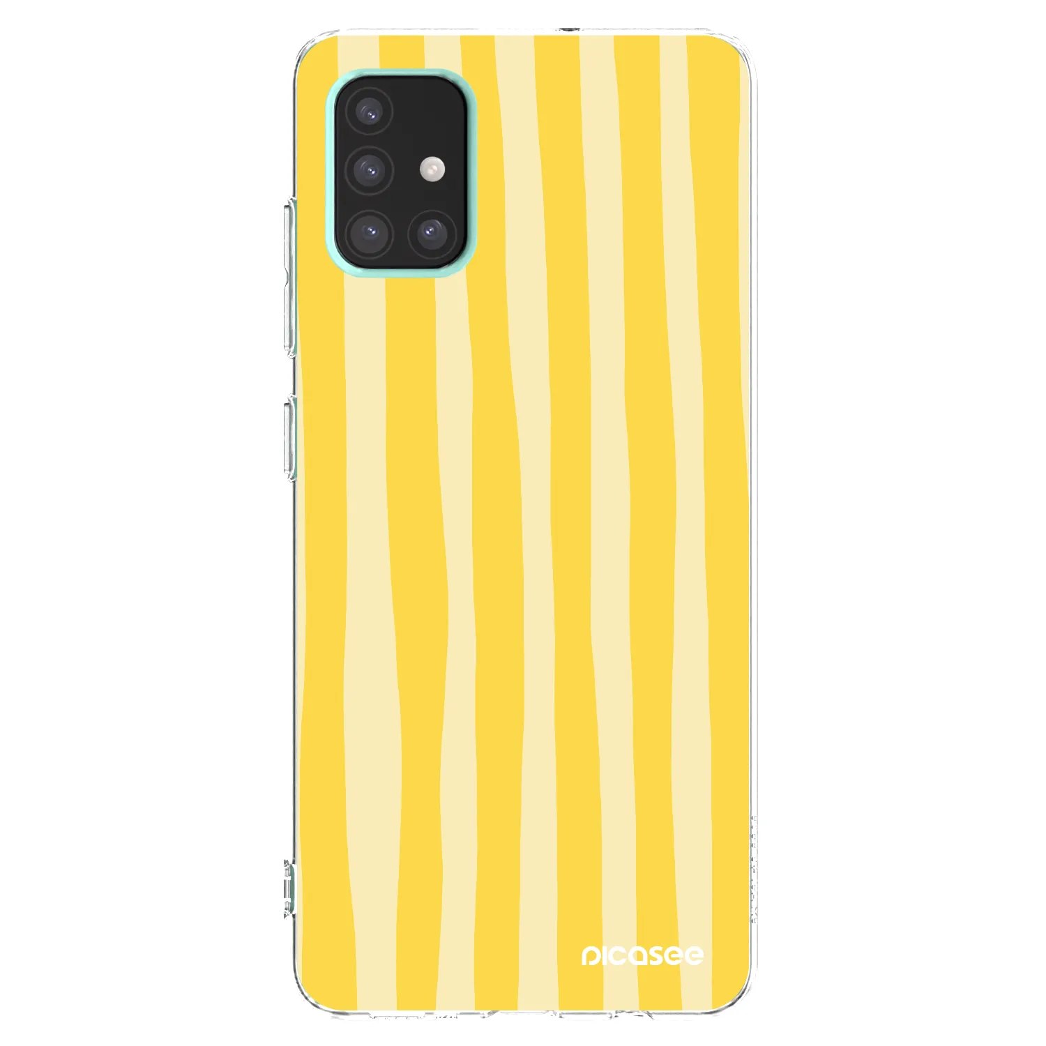 Picasee silikonska prozirna maskica za Samsung Galaxy A51 A515F - Lines lemon
