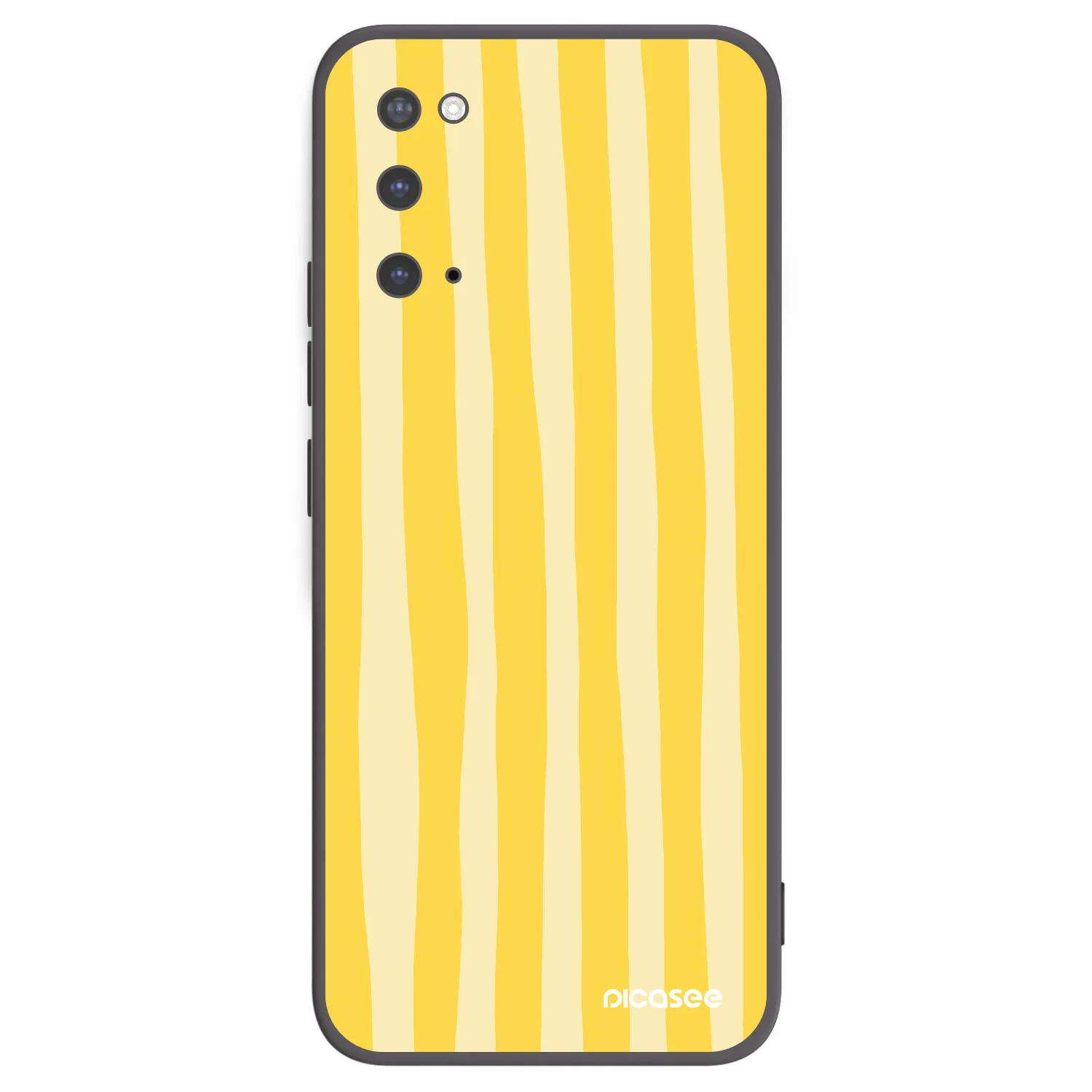 Picasee crna silikonska maskica za Samsung Galaxy S20 G980F - Lines lemon