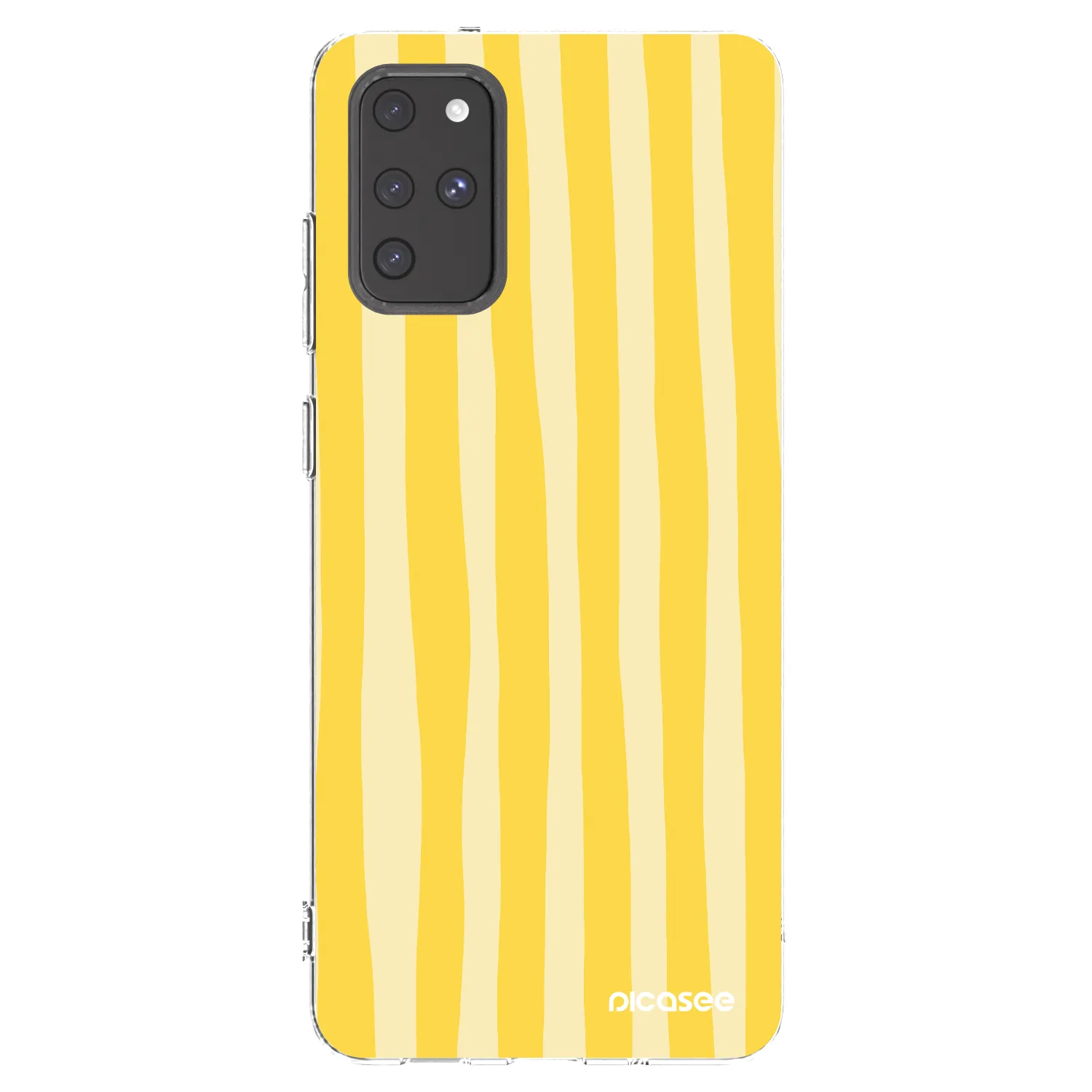 Picasee silikonska prozirna maskica za Samsung Galaxy S20+ G985F - Lines lemon