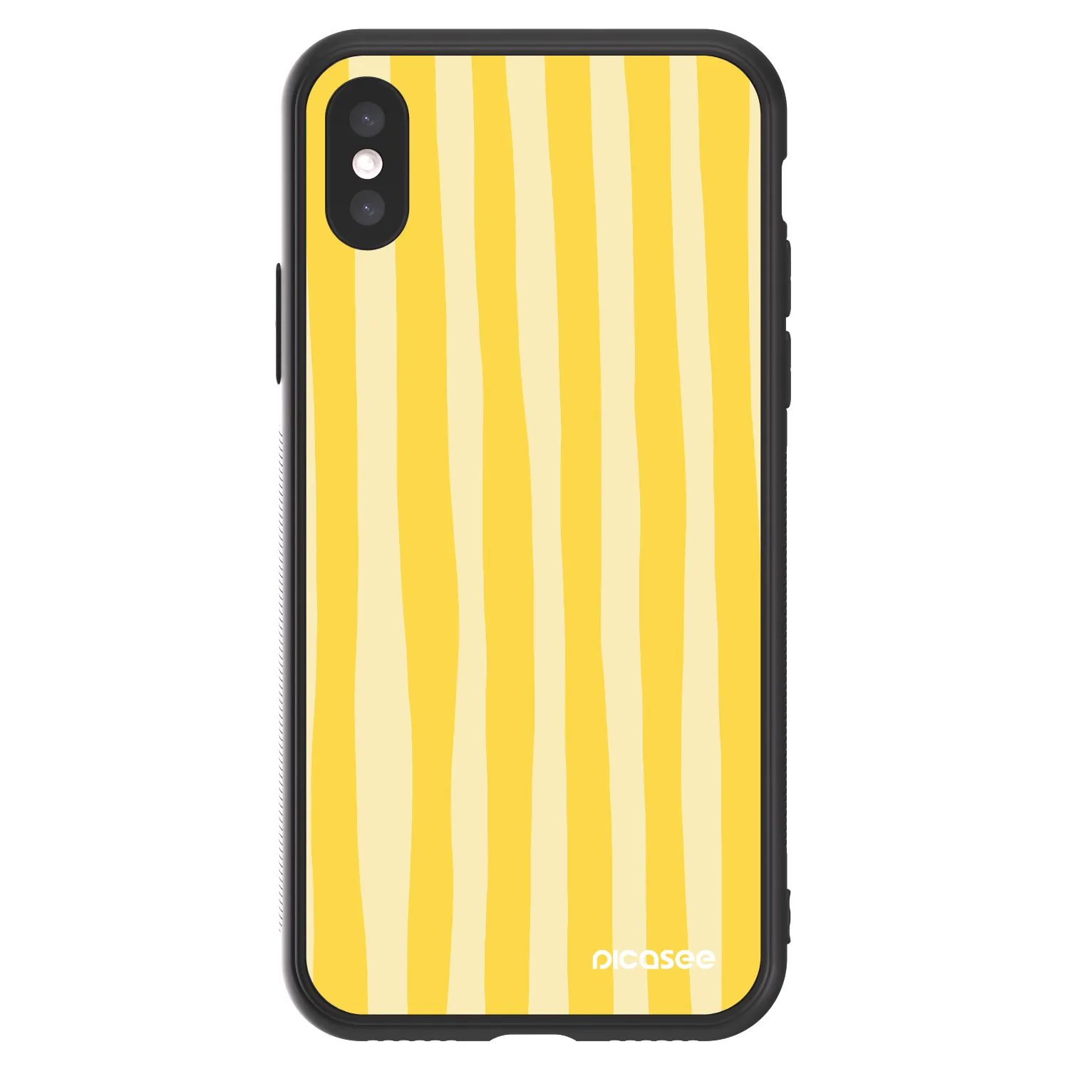 Picasee ULTIMATE CASE za Apple iPhone X/XS - Lines lemon
