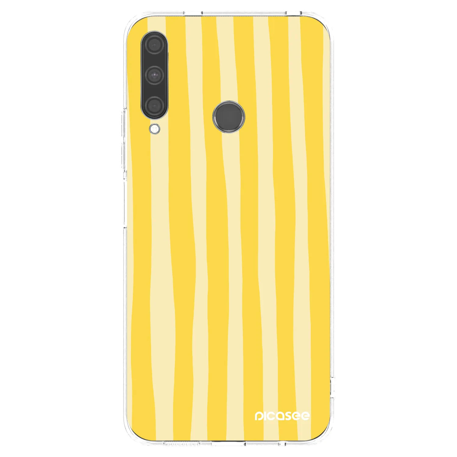 Picasee silikonska prozirna maskica za Huawei P40 Lite E - Lines lemon