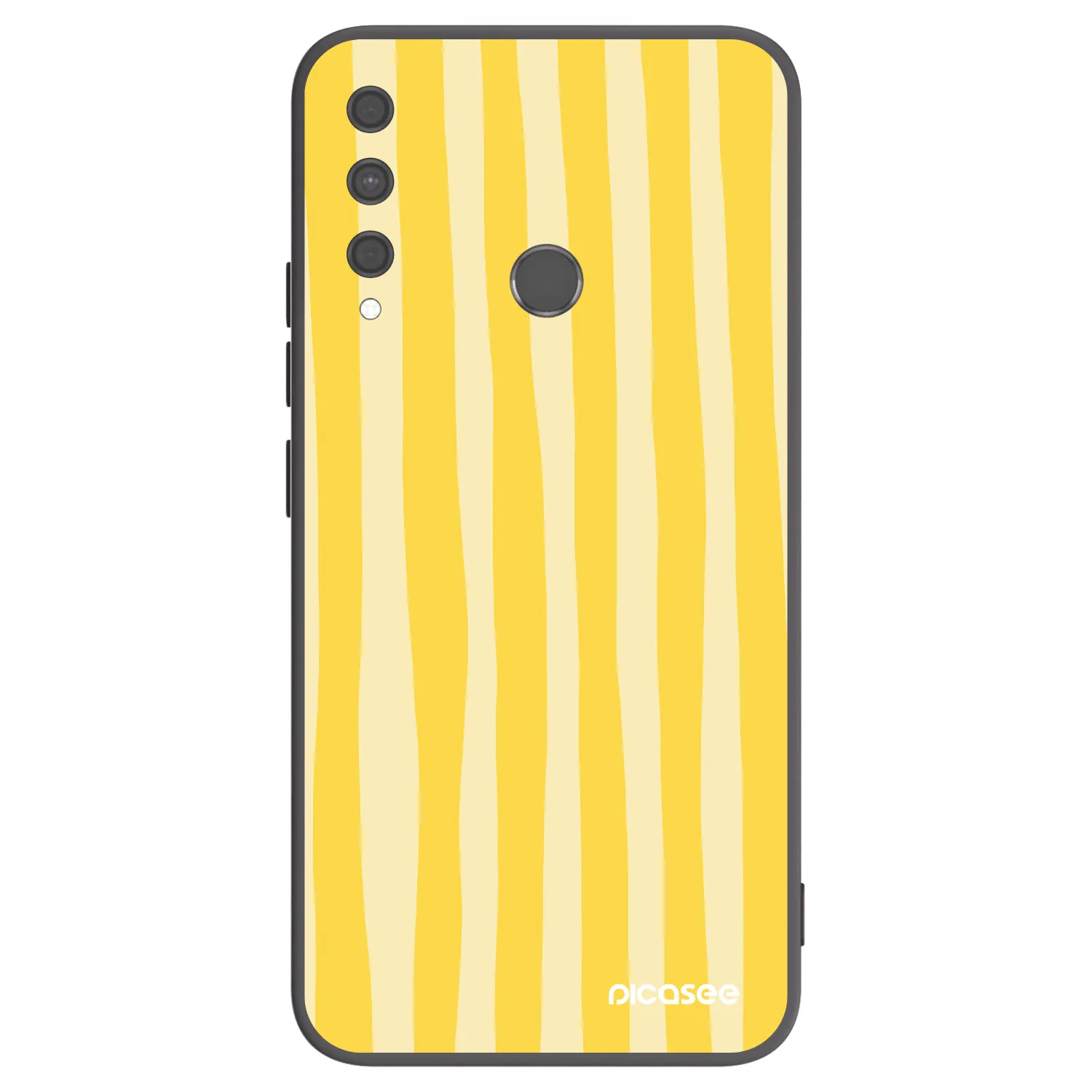 Picasee crna silikonska maskica za Huawei P40 Lite E - Lines lemon