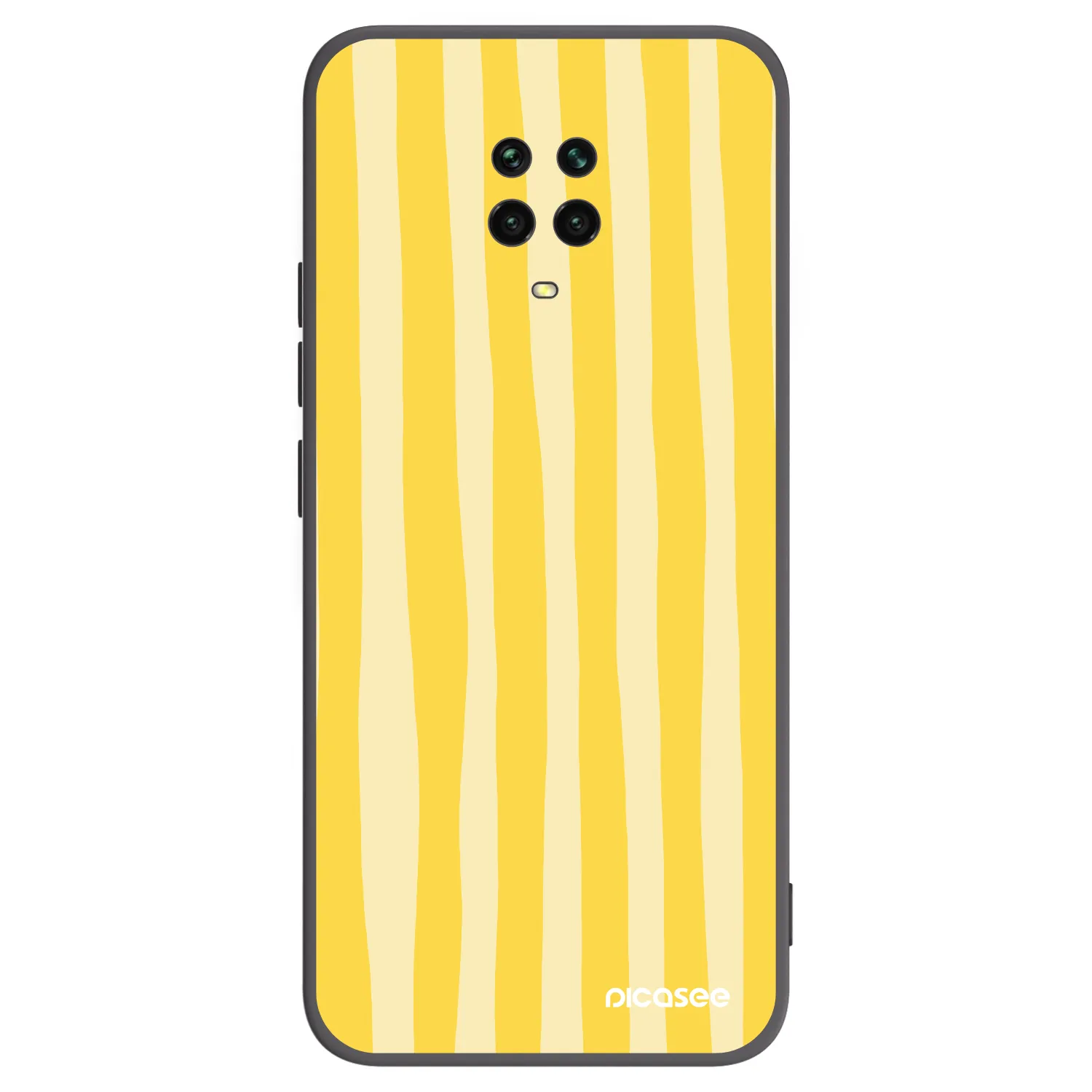 Picasee crna silikonska maskica za Xiaomi Redmi Note 9S - Lines lemon