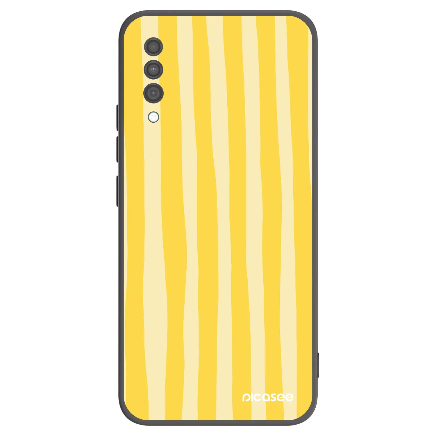 Picasee crna silikonska maskica za Samsung Galaxy A30s A307F - Lines lemon