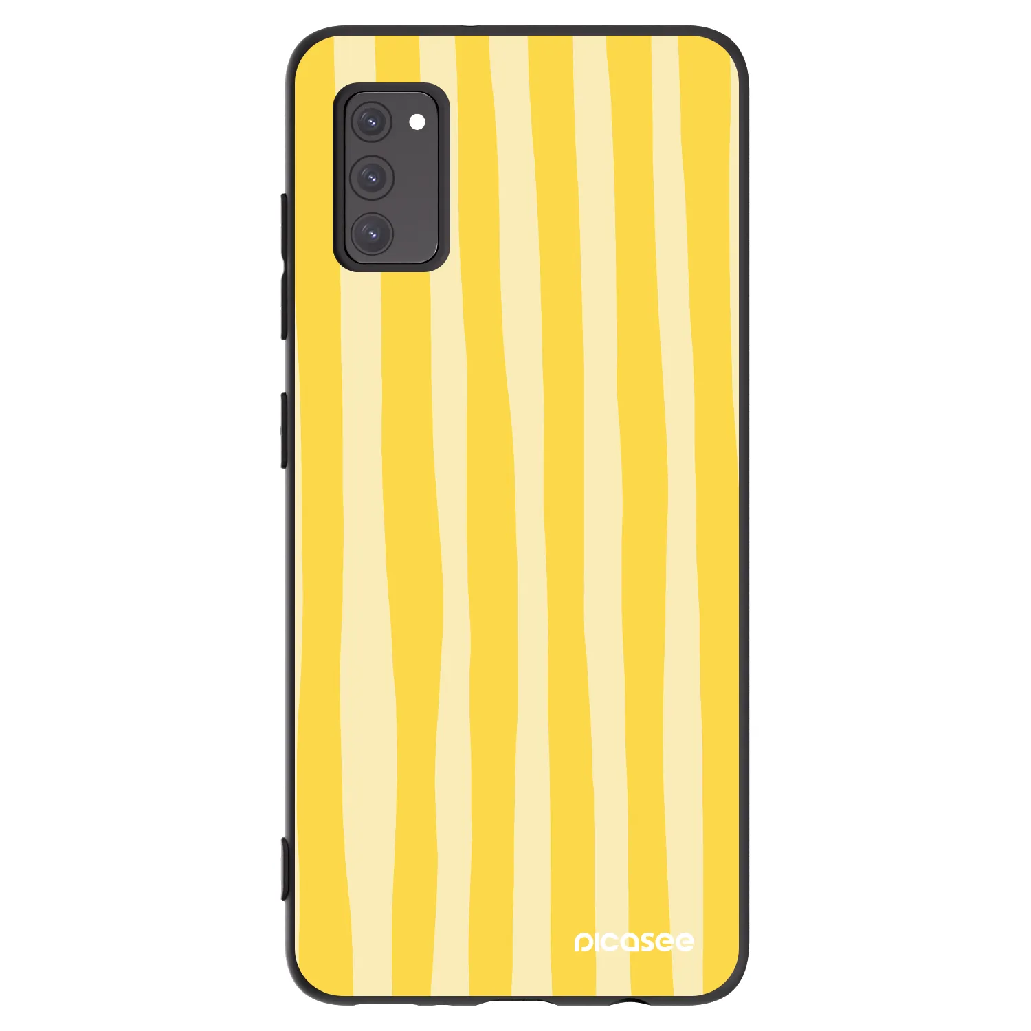 Picasee crna silikonska maskica za Samsung Galaxy A41 A415F - Lines lemon