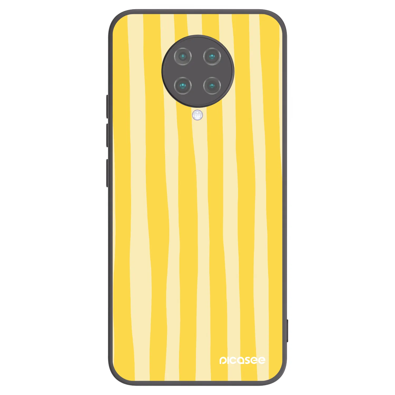 Picasee crna silikonska maskica za Xiaomi Poco F2 Pro - Lines lemon