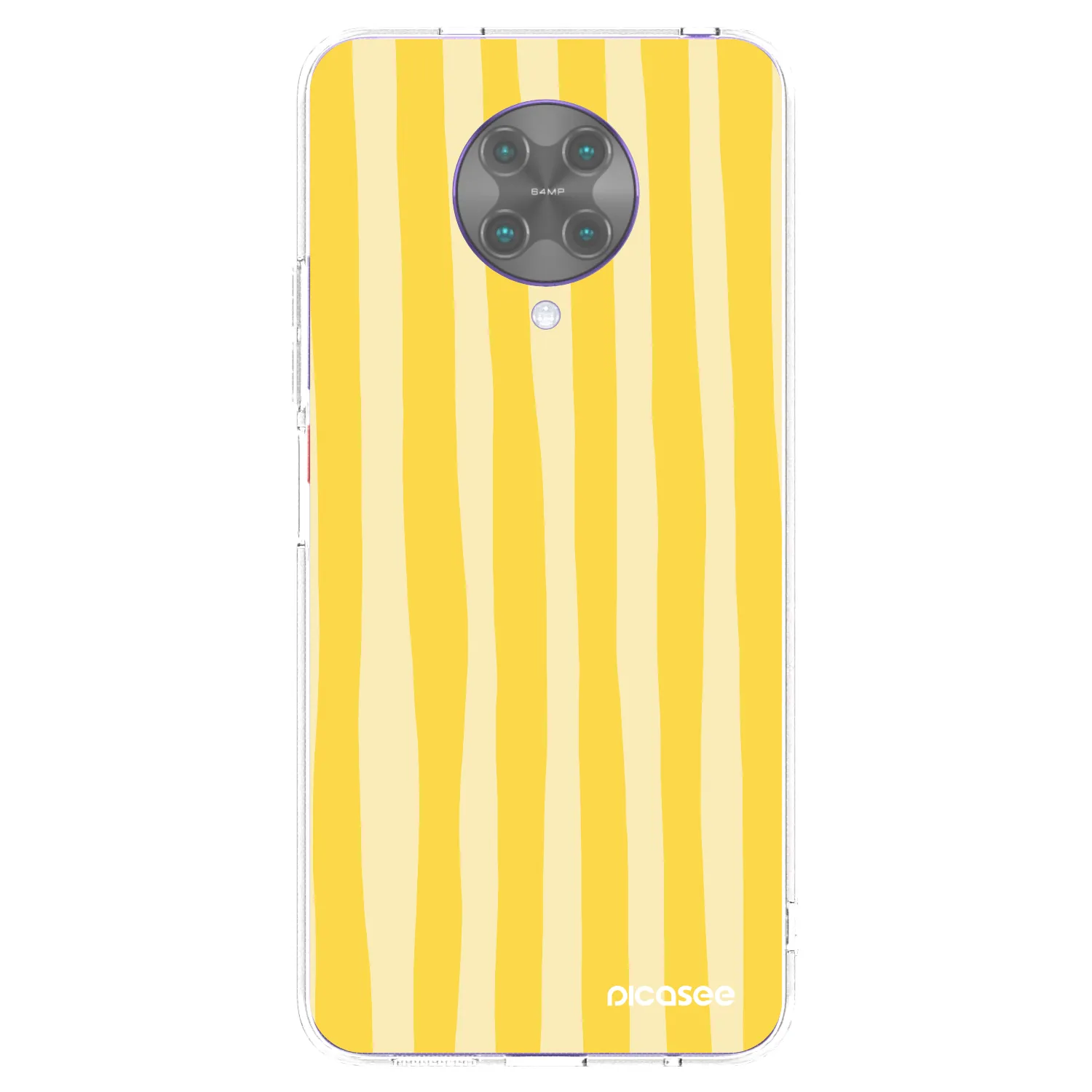 Picasee silikonska prozirna maskica za Xiaomi Poco F2 Pro - Lines lemon