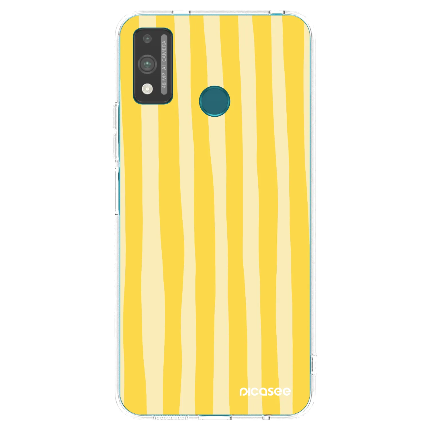 Picasee silikonska prozirna maskica za Honor 9X Lite - Lines lemon