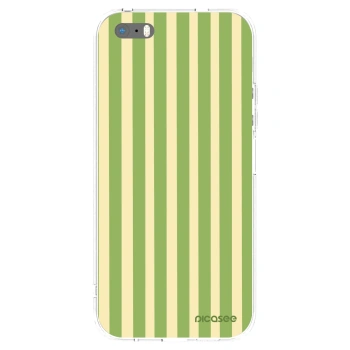 Picasee silikonska prozirna maskica za Apple iPhone 5/5S/SE - Lines Matcha