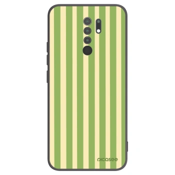 Picasee crna silikonska maskica za Xiaomi Redmi 9 - Lines Matcha