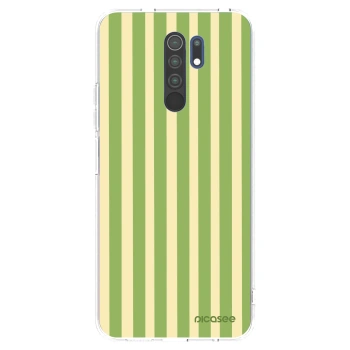 Picasee silikonska prozirna maskica za Xiaomi Redmi 9 - Lines Matcha