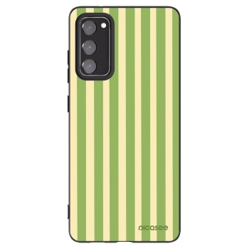 Picasee crna silikonska maskica za Samsung Galaxy S20 FE - Lines Matcha