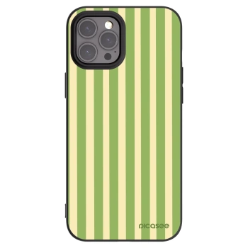 Picasee crna silikonska maskica za Apple iPhone 12 Pro Max - Lines Matcha