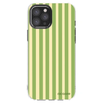 Picasee silikonska prozirna maskica za Apple iPhone 12 Pro Max - Lines Matcha