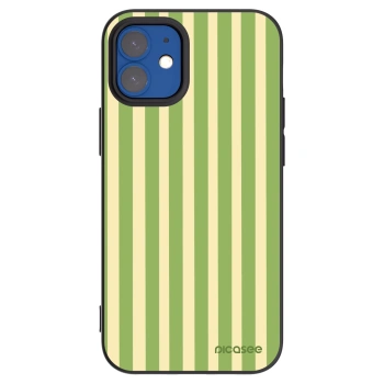 Picasee crna silikonska maskica za Apple iPhone 12 mini - Lines Matcha