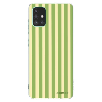Picasee silikonska prozirna maskica za Samsung Galaxy M51 M515F - Lines Matcha