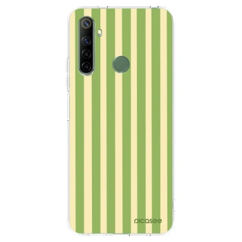 Picasee silikonska prozirna maskica za Realme 6i - Lines Matcha