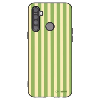 Picasee crna silikonska maskica za Realme 6i - Lines Matcha