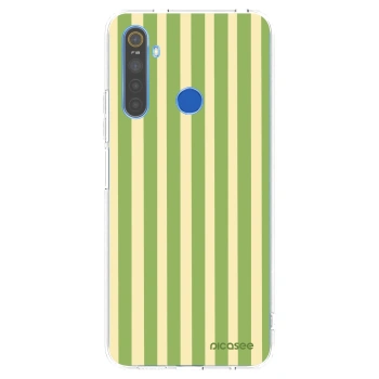 Picasee silikonska prozirna maskica za Realme 5 - Lines Matcha
