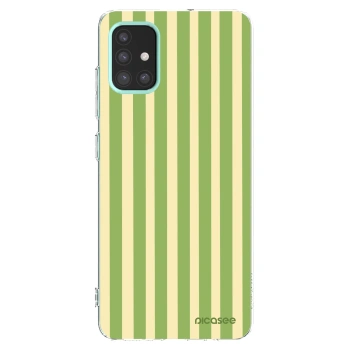 Picasee silikonska prozirna maskica za Samsung Galaxy M31s - Lines Matcha
