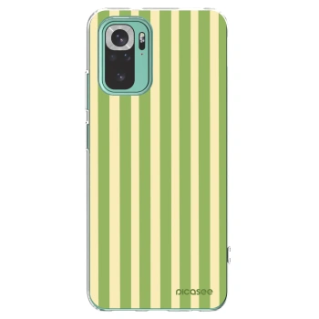 Picasee silikonska prozirna maskica za Xiaomi Redmi Note 10 Pro - Lines Matcha