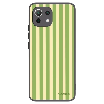 Picasee crna silikonska maskica za Xiaomi Mi 11 Lite - Lines Matcha