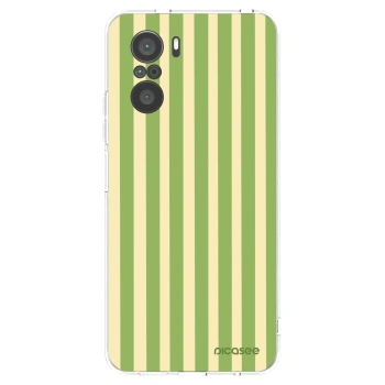 Picasee silikonska prozirna maskica za Xiaomi Poco F3 - Lines Matcha