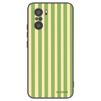 Picasee crna silikonska maskica za Xiaomi Poco F3 - Lines Matcha
