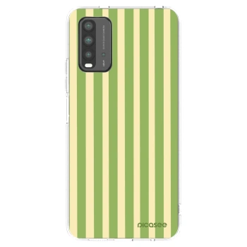 Picasee silikonska prozirna maskica za Xiaomi Redmi 9T - Lines Matcha
