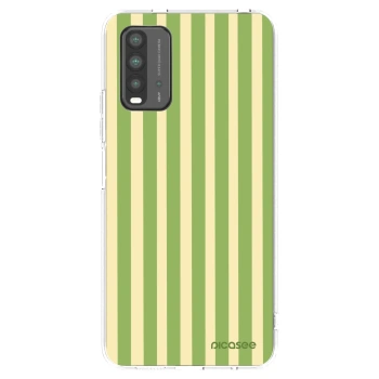 Picasee crna silikonska maskica za Xiaomi Redmi 9T - Lines Matcha