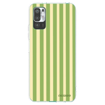 Picasee silikonska prozirna maskica za Xiaomi Redmi Note 10 5G - Lines Matcha